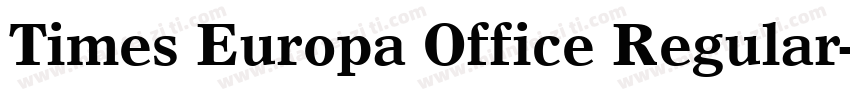 Times Europa Office Regular字体转换